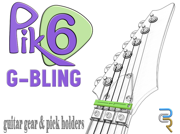 Pik6 G-Bling Guitar Gear in Natural Brass