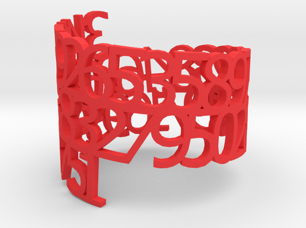 PI Napkin Ring in Red Processed Versatile Plastic