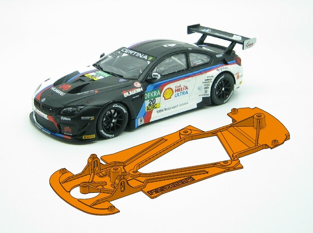 PSSW00302 Chassis for Sideways BMW M6 GT3 in White Natural Versatile Plastic