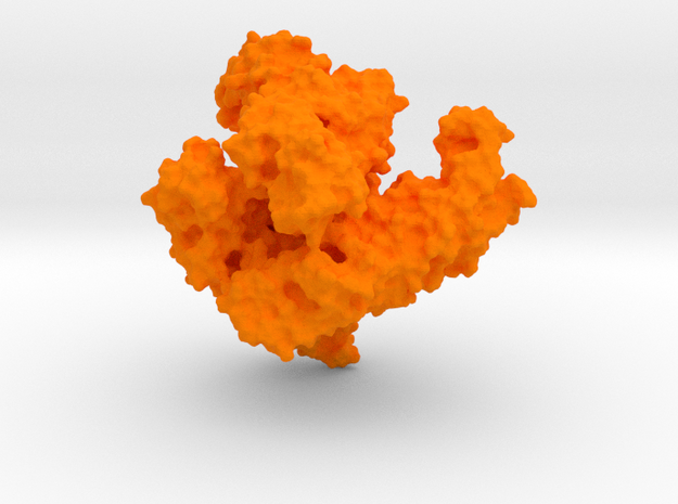 SARS-CoV-2 Papain-like protease orf1ab [6W9C] in Orange Processed Versatile Plastic: Extra Small