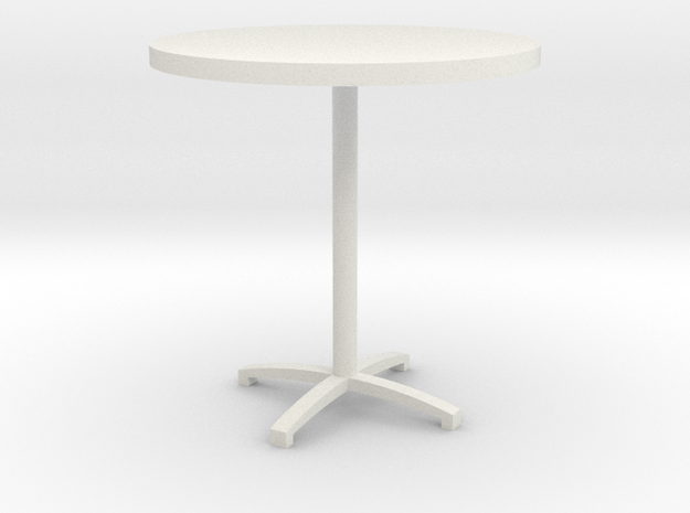 Cafe Table in White Natural Versatile Plastic