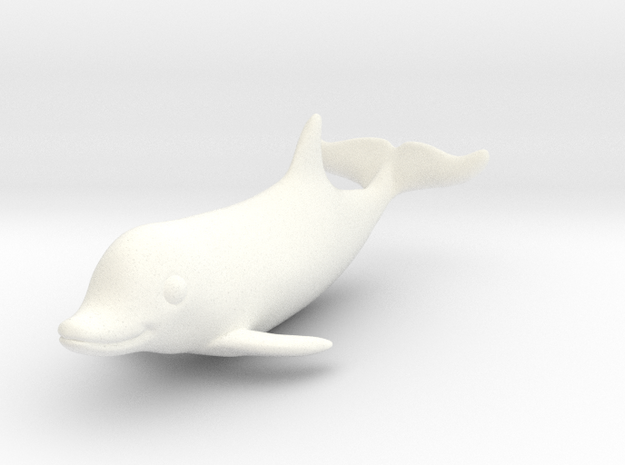 Marine Boy - Dolphin in White Processed Versatile Plastic