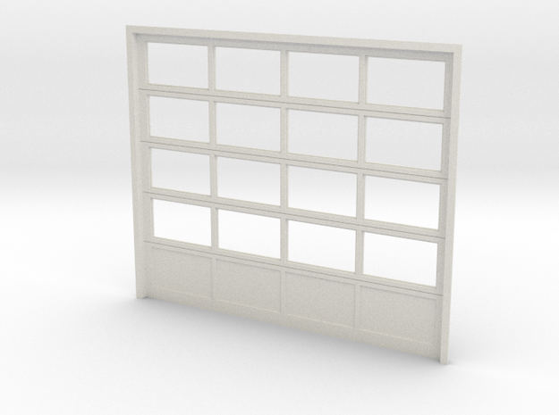 12' x 10' Sectional Garage Door (1:24 Scale) in White Natural Versatile Plastic