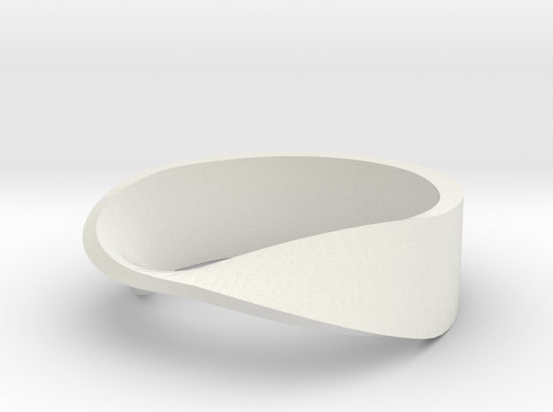 mobius ring in White Natural Versatile Plastic
