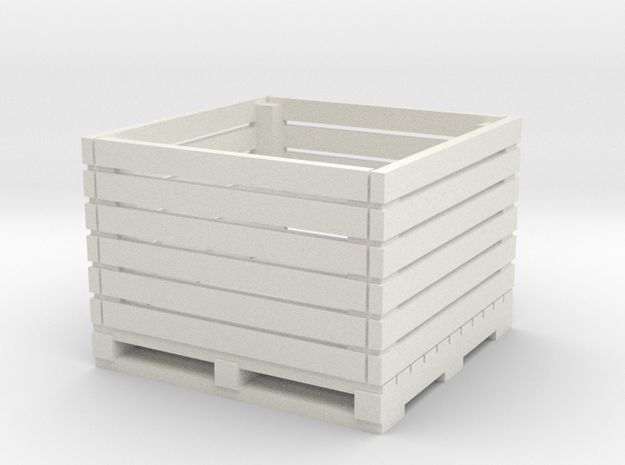 1/64 scale vegetable crate in White Natural Versatile Plastic
