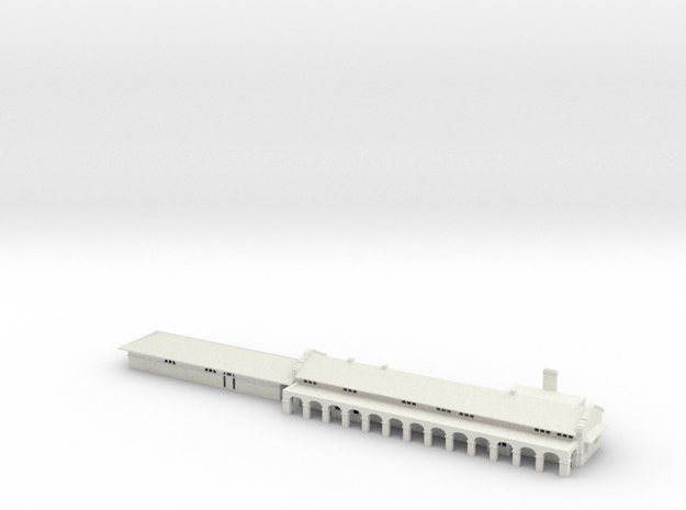Oroville Station N scale in White Natural Versatile Plastic