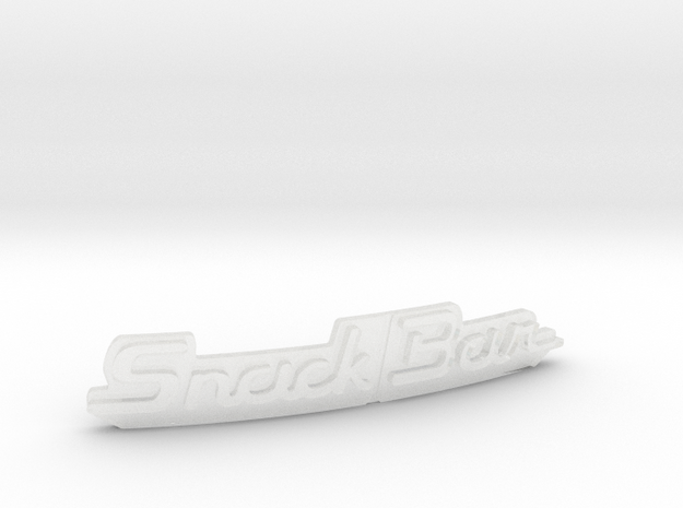 Snackbar Logo Insert v7 in Clear Ultra Fine Detail Plastic
