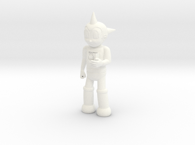 Astro Boy - Standing with Open Heart in White Processed Versatile Plastic