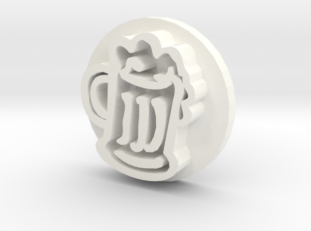 Soap Stamp - Beer Mug in White Processed Versatile Plastic