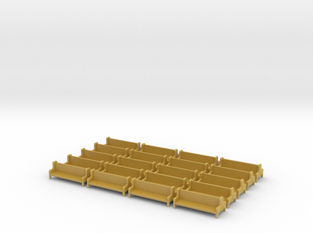 HO Scale Waiting Room Bench Quantity 20 in Tan Fine Detail Plastic