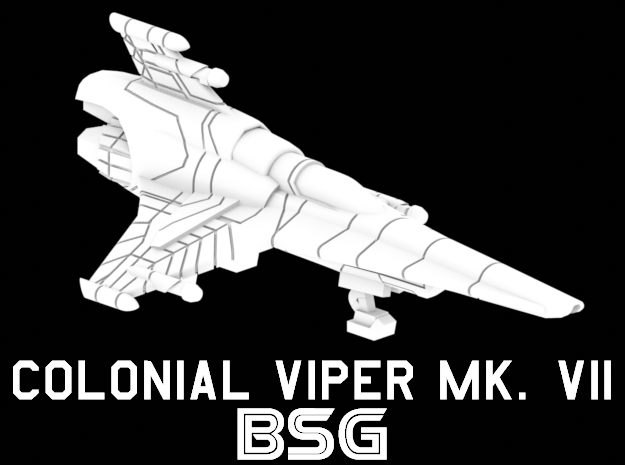 6in Colonial Viper Mk. VII in White Natural Versatile Plastic