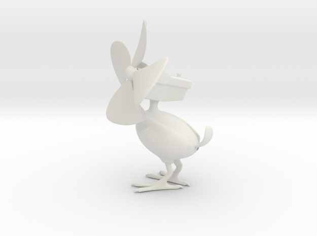 Deskfan Bird in White Natural Versatile Plastic