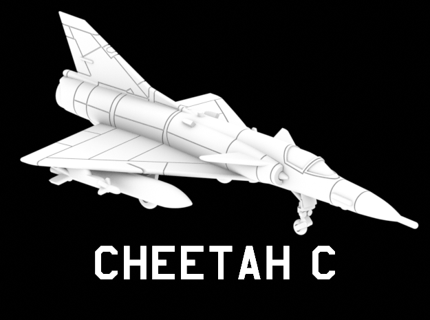 1:144 Scale Cheetah C (Loaded) in White Natural Versatile Plastic: Large