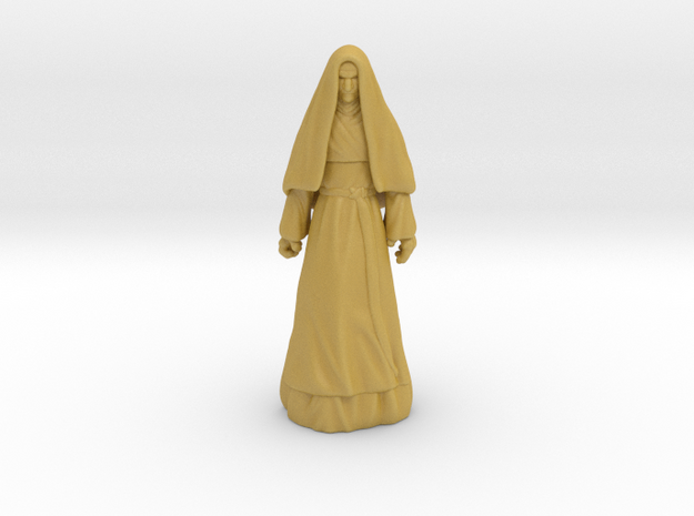 The Nun miniature model fantasy games dnd rpg  in Tan Fine Detail Plastic