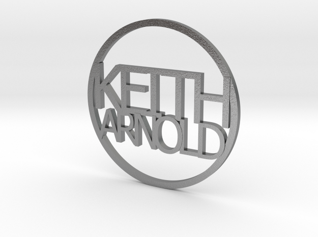 Personalized coin Keith Arnold v3 in Natural Silver