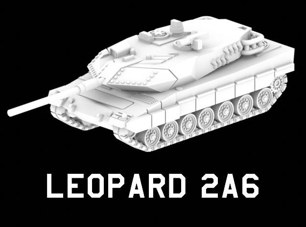 LEOPARD 2A6 in White Natural Versatile Plastic: 1:220 - Z