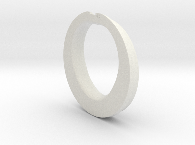42mm P12 Chastity retainer ring in White Natural TPE (SLS)