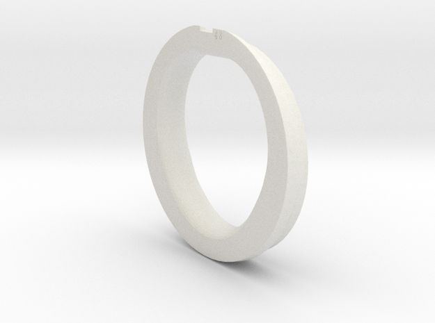 48mm P12 Chastity retainer ring in White Natural TPE (SLS)