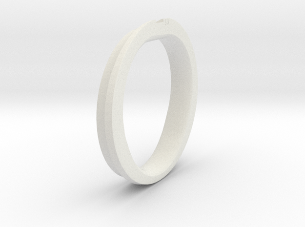 53mm P12 Chastity retainer ring in White Natural TPE (SLS)