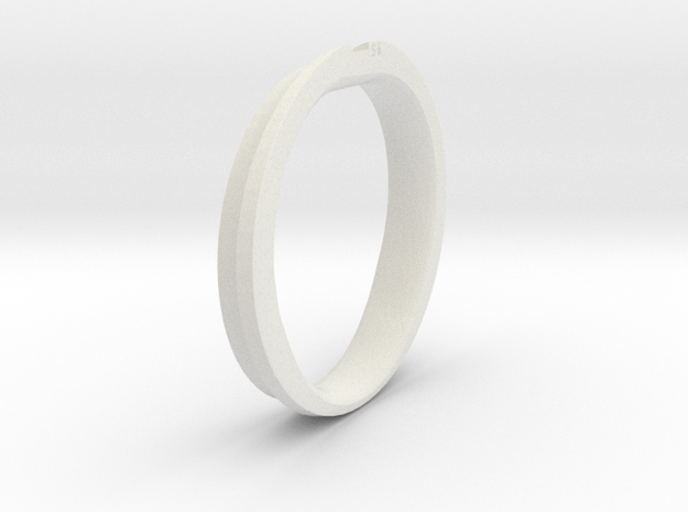 56mm P12 Chastity retainer ring in White Natural TPE (SLS)