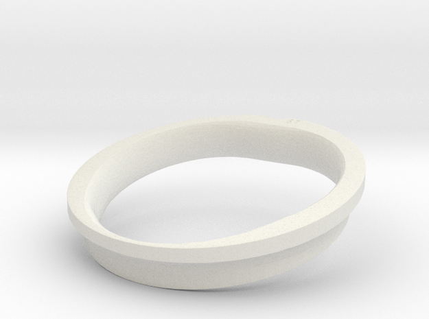 57mm P12 Chastity retainer ring in White Natural TPE (SLS)