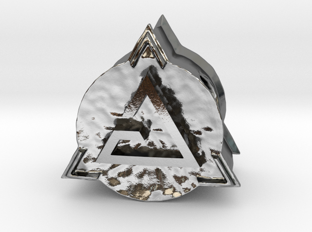 Stylish Aard Sign from The Witcher 3 Game Charm in Polished Silver