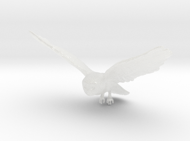 Owl in Clear Ultra Fine Detail Plastic