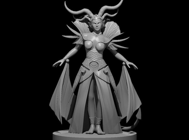 Tiefling Female Sorceress 3 in Clear Ultra Fine Detail Plastic