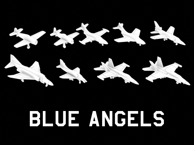Blue Angels (Collection) in White Natural Versatile Plastic: 1:350