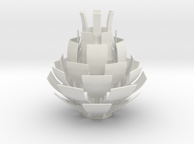 Geometric Lamp Shade
 in White Natural Versatile Plastic