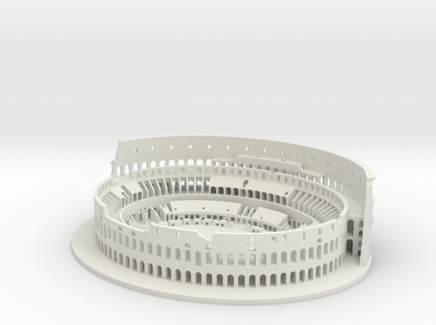 Detailed Roman Colosseum Model
 in White Natural Versatile Plastic