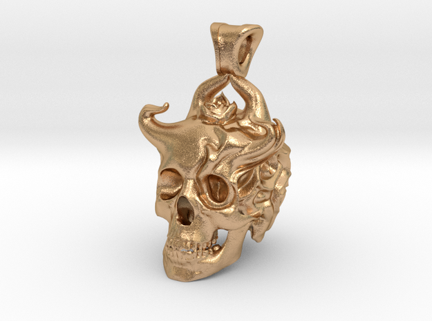 Skull Pendant - Momento mori in Natural Bronze: Medium