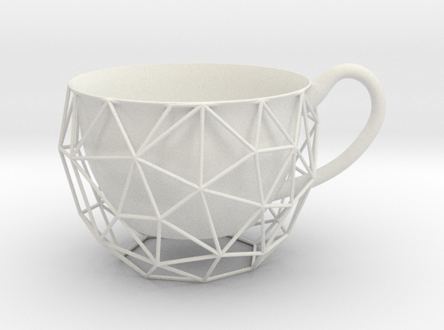 Decorative Mug in White Natural Versatile Plastic