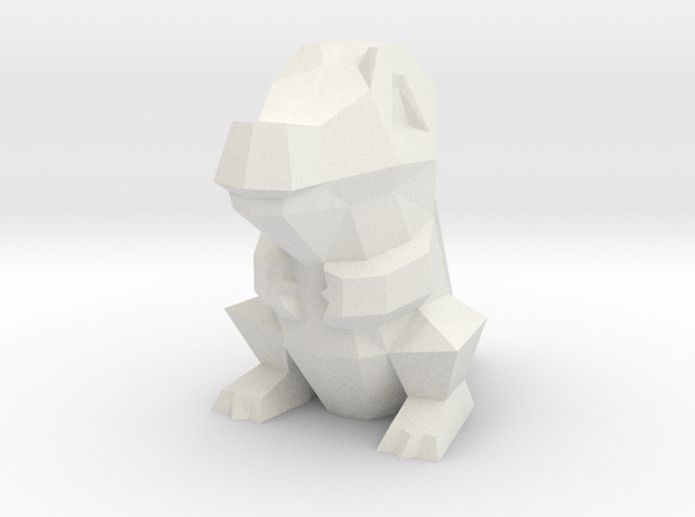 Low-Poly Totodile
 in White Natural Versatile Plastic