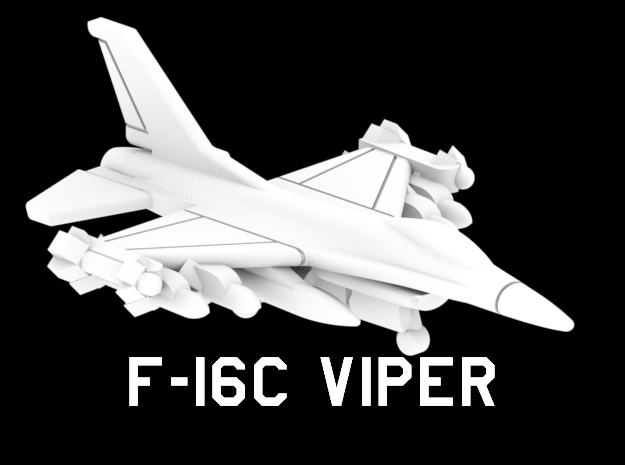 1:500 Scale F-16C (Loaded) in White Natural Versatile Plastic