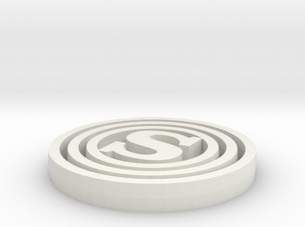 Customizable 3D Printed Gimbal in White Natural Versatile Plastic