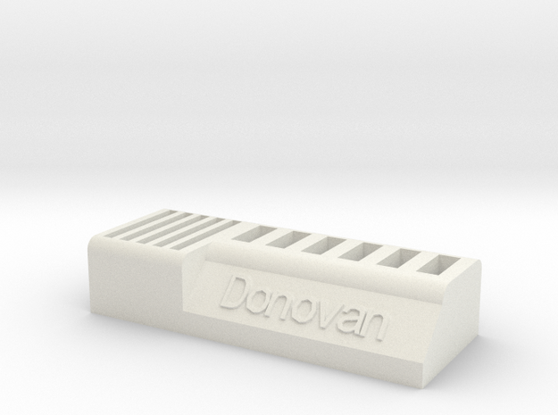Personalized USB Stick and SD Card Holder
 in White Natural Versatile Plastic
