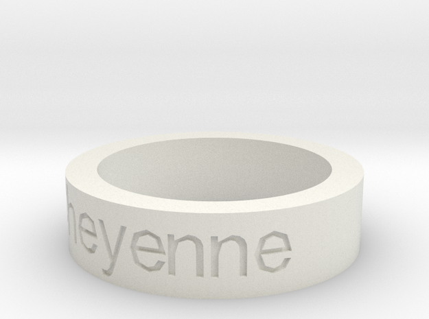 Thick Cheyenne-Ring in White Natural Versatile Plastic