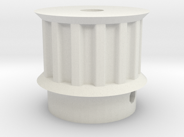Parametric Pulley with Variety of Tooth Profiles
 in White Natural Versatile Plastic