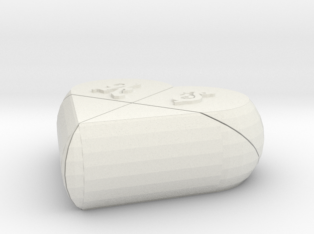 Personalized Initials Heart Box
 in White Natural Versatile Plastic