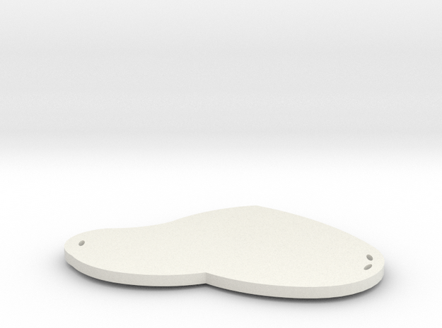 Heart Eye Patch
 in White Natural Versatile Plastic