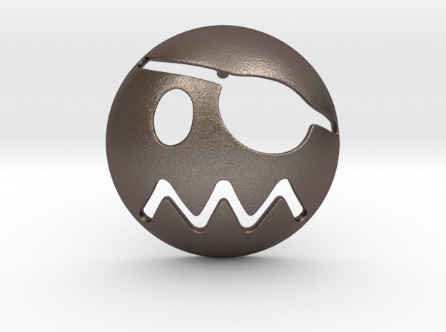Hack the Planet ERROR Pendant ⛧ VIL ⛧ in Polished Bronzed-Silver Steel