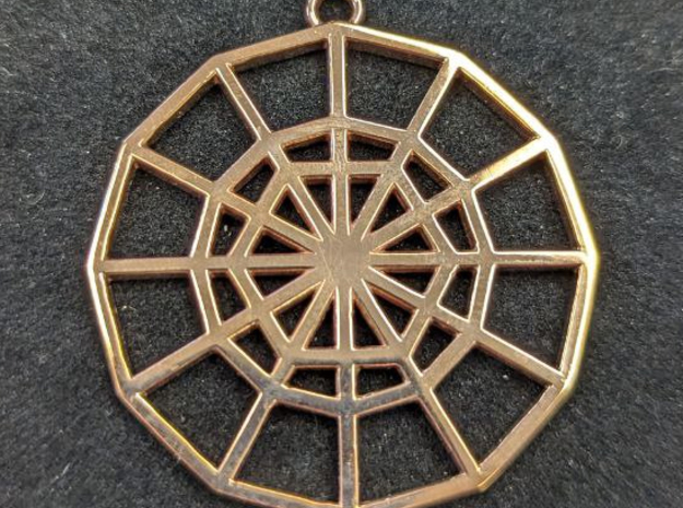 Restoration Emblem 01 Medallion (Sacred Geometry) in Polished Copper