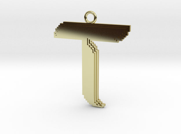 TAO Pixel Necklace in 18k Gold Plated Brass