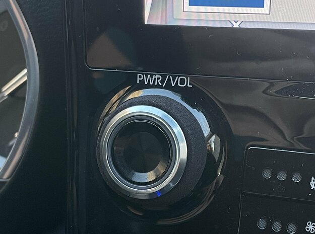 Toyota Highlander Rubberized Radio Knob Ring in Black Natural TPE (SLS)