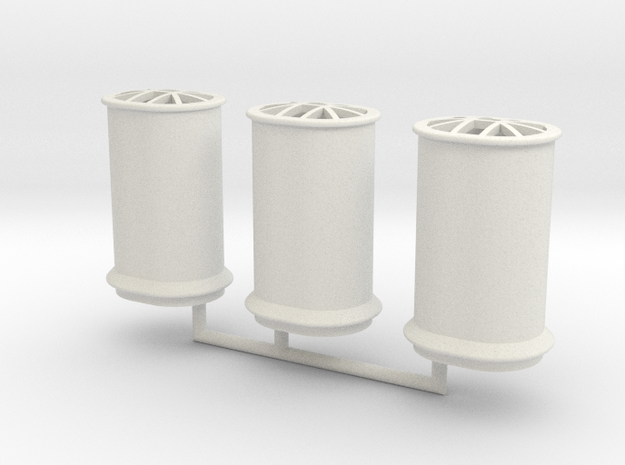 1/350 Tillman IV-2 Funnels in White Natural Versatile Plastic