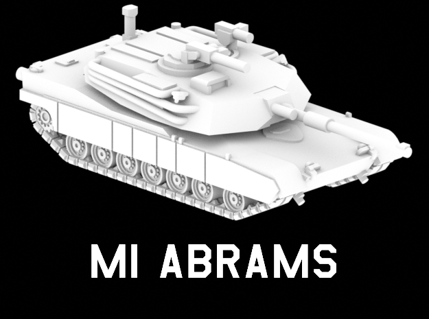 M1 Abrams in White Natural Versatile Plastic: 1:220 - Z