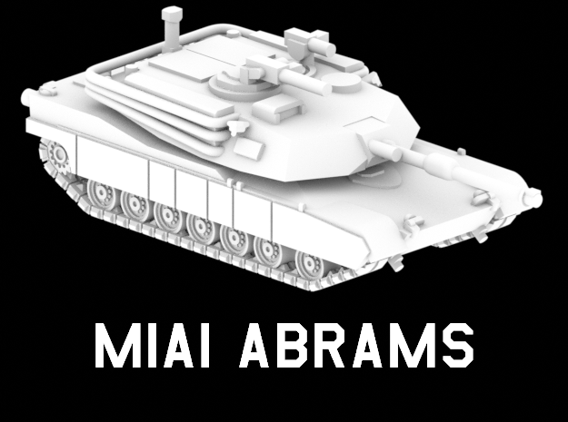 M1A1 Abrams in White Natural Versatile Plastic: 1:220 - Z