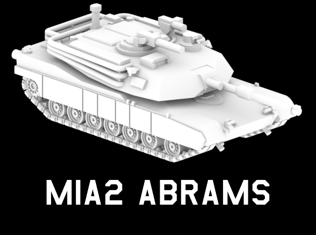 M1A2 Abrams in White Natural Versatile Plastic: 1:220 - Z