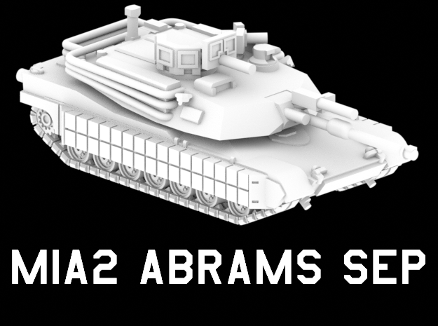 M1A2 Abrams SEP (TUSK) in White Natural Versatile Plastic: 1:220 - Z